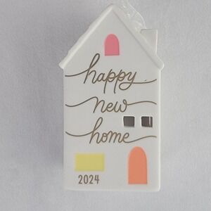 Hallmark Keepsake 2024 Happy New Home Porcelain House Christmas Ornament White
